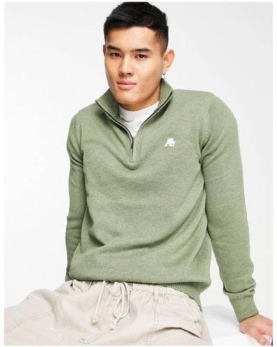 Aéropostale Knitted Half Zip Sweater - Green