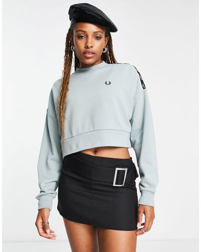 Fred Perry Toelopend Sweatshirt - Wit