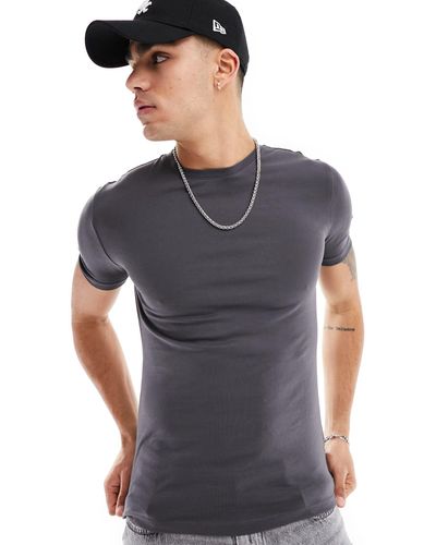 New Look – muskel-t-shirt - Grau