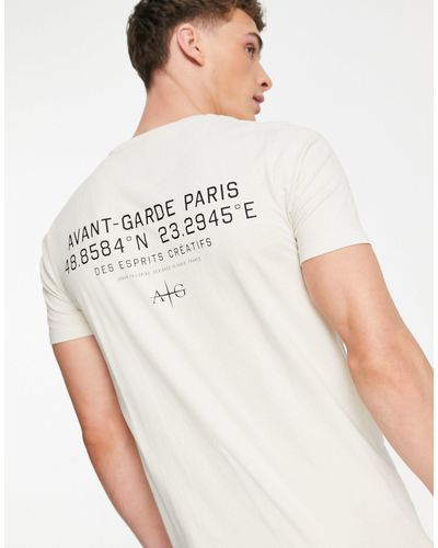Avant Garde Back Print T-shirt - Natural