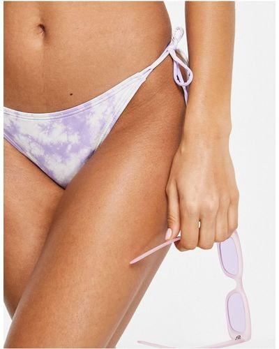 Pieces Tie Side Bikini Bottoms - Purple