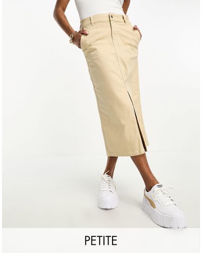 Vero Moda Column Denim Skirt - Natural