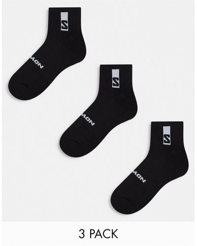 Salomon 3 Pack Of Everyday Unisex Ankle Socks - Black