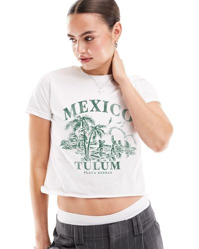 ASOS Baby Tee With Mexico Graphic - White