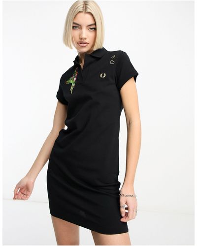 Fred Perry X Amy Winehouse - Polojurk Met Badge - Zwart