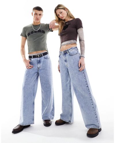 Reclaimed (vintage) – locker geschnittene unisex-jeans - Blau