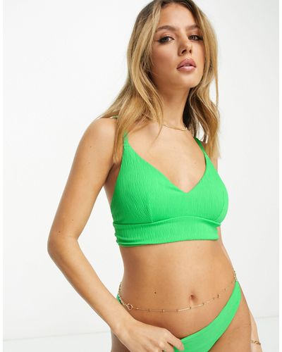 Lindex Kelly Textured Crop Bikini Top - Green