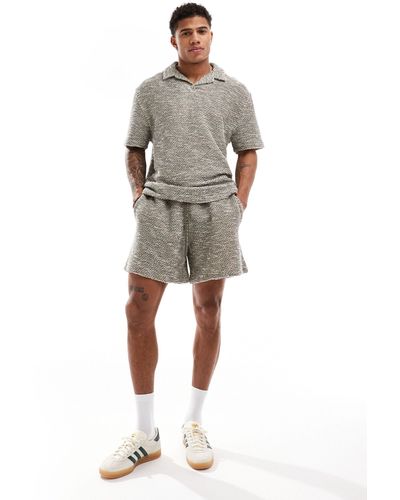 ASOS Co-ord Oversized Shorts - Natural