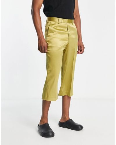ASOS Wide Dressy Culotte Pants - Yellow