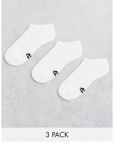 ASOS 4505 Icon Run Sneaker Socks With Antibacterial Finish 3 Pack - White