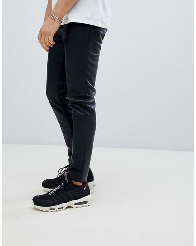 BoohooMAN Faux Leather Pants In Black