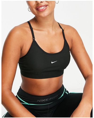 Nike – indy seamless dri-fit – nahtloser sport-bh - Schwarz