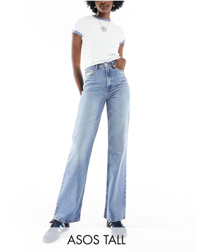 ASOS Tall – easy – jeans mit geradem schnitt - Blau