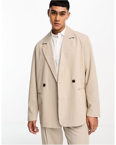 Jack & Jones Originals - giacca da abito oversize beige - Neutro