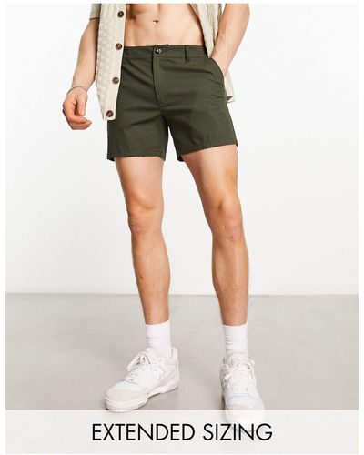 ASOS Skinny Chino Shorts - Green
