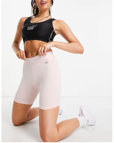 PUMA Queen legging Shorts With Banding - White