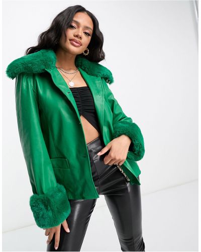 Jayley faux fur jacket top