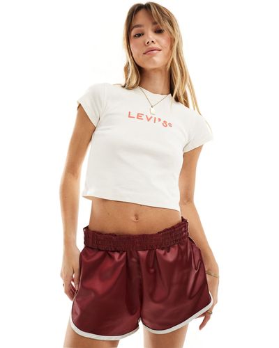 Levi's Everyday Logo Cropped Tee - Red