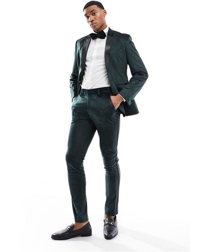 ASOS Skinny Tuxedo Suit Trouser - Blue