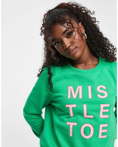 ONLY Mistletoe Christmas Sweater - Green