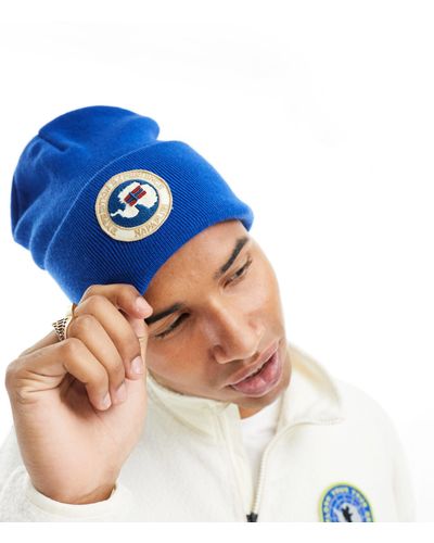 Napapijri Mountain - bonnet à écusson logo - Bleu