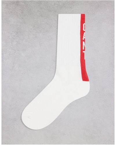 GANT Sport Socks With Side Text Logo - White