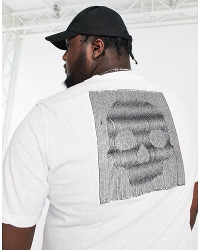 Bolongaro Trevor Plus - t-shirt avec imprimé crâne en illusion d'optique - Gris