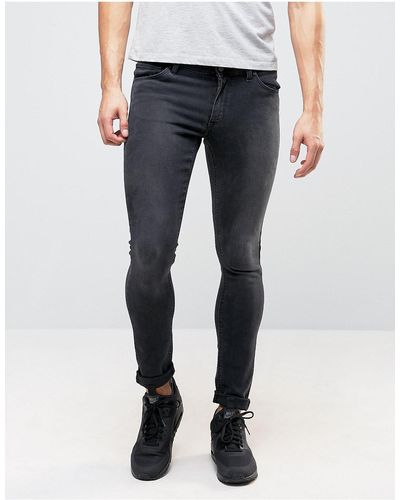 ASOS Extreme Super Skinny Jeans In Washed Black