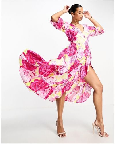 Something New Maxi-jurk Met Overslag - Roze