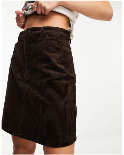 Monki Mini-jupe en velours côtelé - marron - Noir