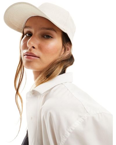 ASOS Linen Mix Cap - White