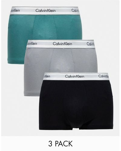 Calvin Klein Modern Cotton Stretch Trunks 3 Pack - Multicolour