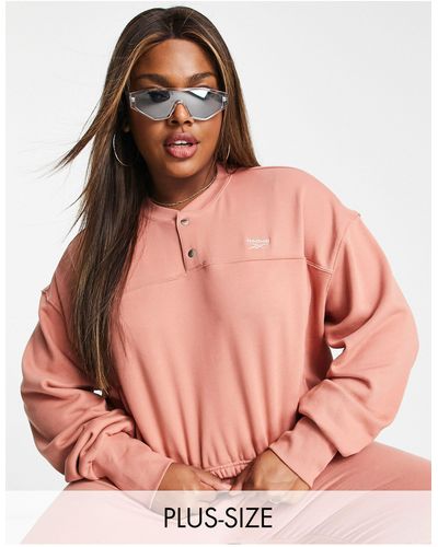 Reebok Plus – kurzes sweatshirt - Pink