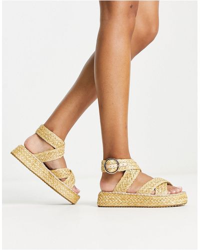 ASOS Journey Raffia Espadrille - White