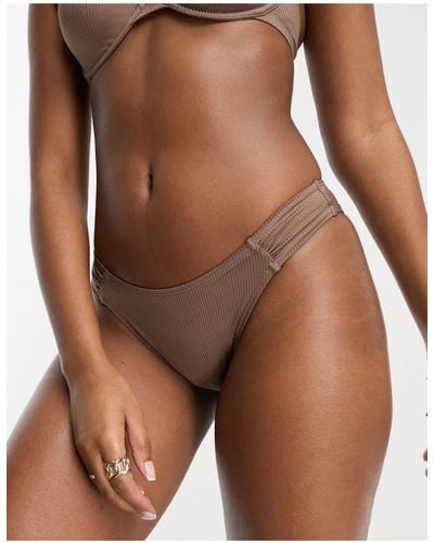 DORINA Kibera High Leg Bikini Bottom - Brown