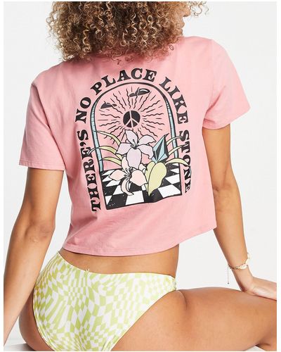 Volcom Pocket Dial - T-shirt - Roze