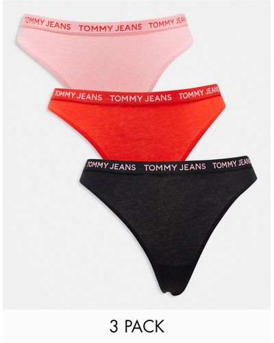 Tommy Hilfiger – 3er-pack tangas - Rot