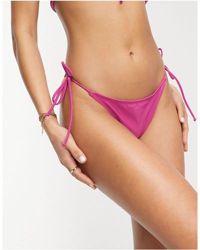 Brave Soul Slip bikini con allacciatura laterale - Rosa