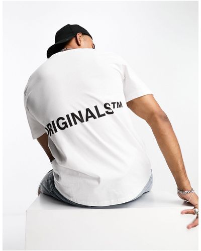 Jack & Jones Originals - Oversized T-shirt Met 'originals'-print Op - Wit