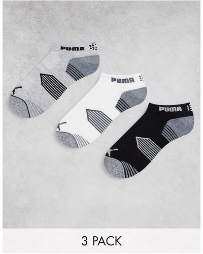 PUMA Puma - golf essential - confezione da 3 paia di calzini corti neri, bianchi e grigi - Grigio