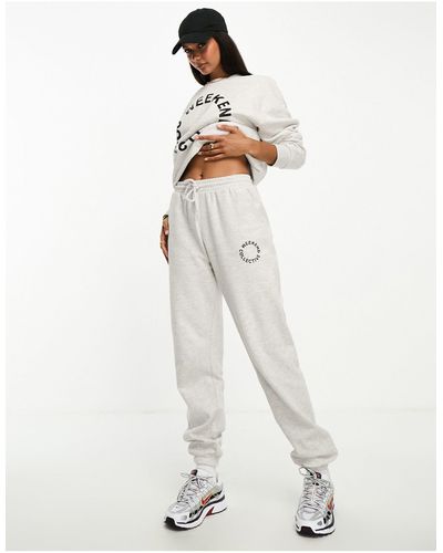 ASOS Co-ord Oversized jogger With Logo - White