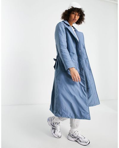 ONLY Padded Coat With Belt - Blue