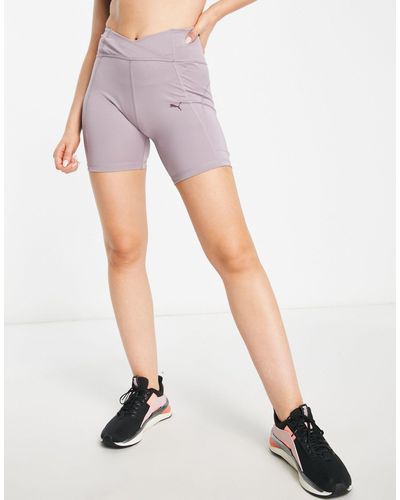 PUMA Studio granola - pantaloncini modellanti da 5" color malva con girovita a v - Rosa