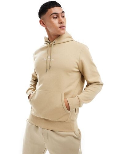 Polo Ralph Lauren Central Logo Double Knit Hoodie - Natural
