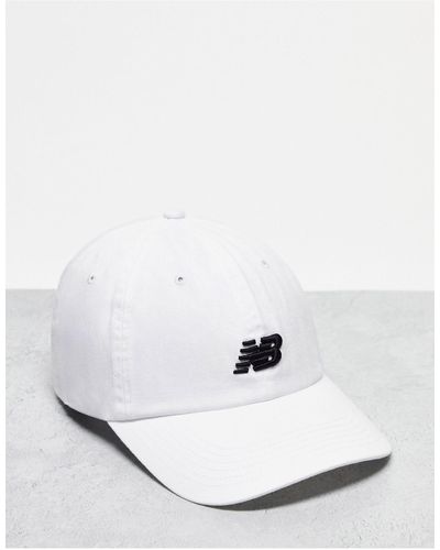 New Balance – baseballkappe mit logo - Weiß