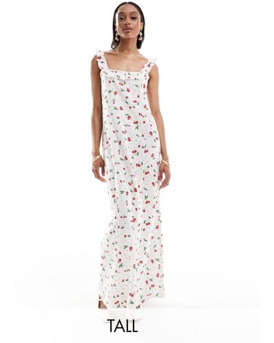 ONLY Linen Mix Maxi Dress - White