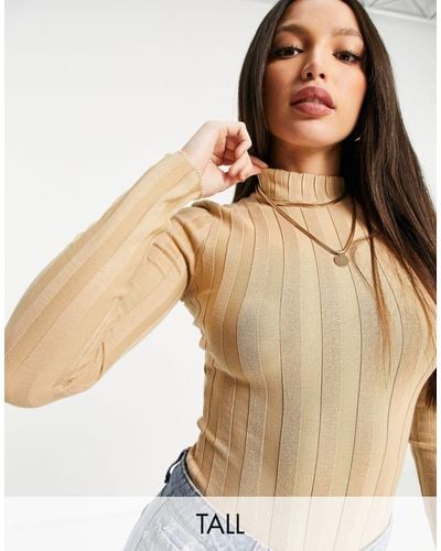 Missguided Ribbed High Neck Body - Multicolor