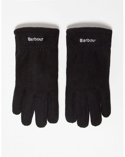 Barbour – coalford – handschuhe aus fleece - Schwarz