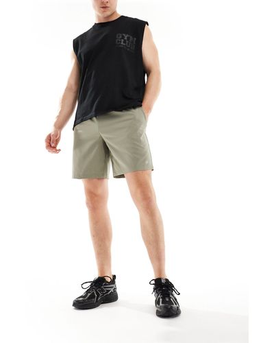 ASOS 4505 Icon - pantaloncini da allenamento quick dry kaki da 18 cm - Verde