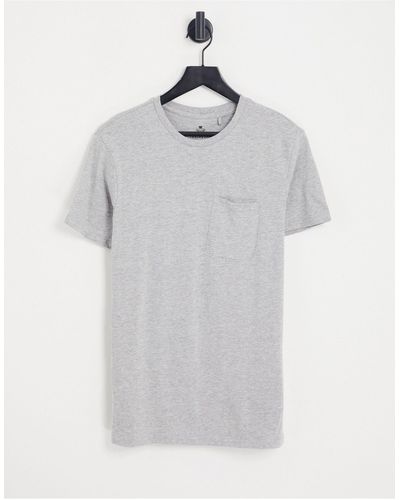 Threadbare T-shirt con tasca grigia - Grigio